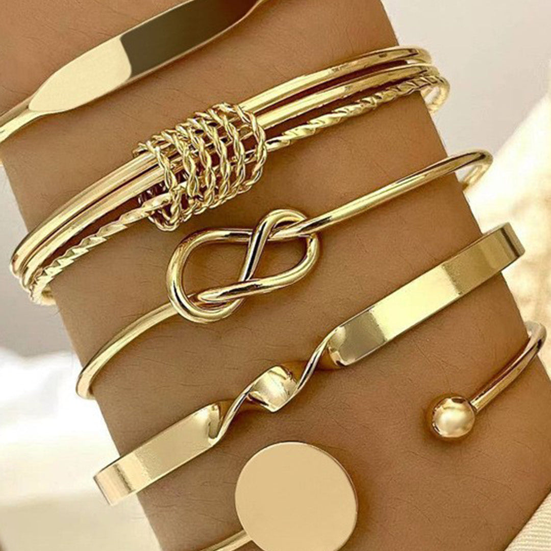 Pulsera de Cadena Geométrica Abierta