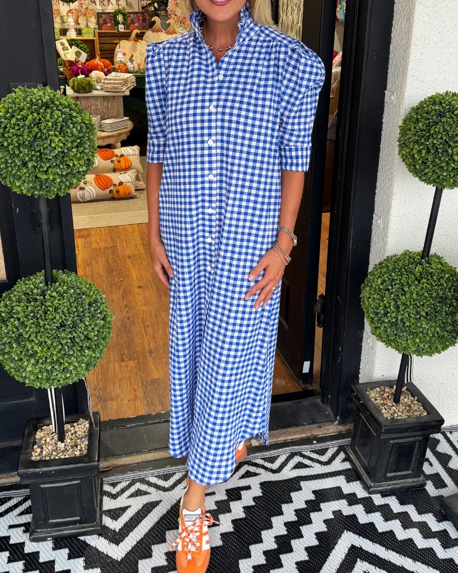 Deva | Vestido de Gingham Clásico