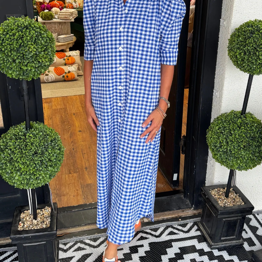 Deva | Vestido de Gingham Clásico