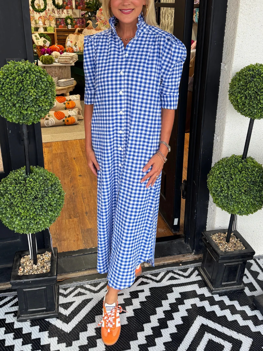 Deva | Vestido de Gingham Clásico