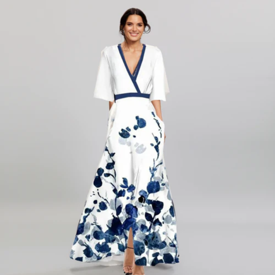 Jamie | ¡Vestido Maxi Elegante con Patrón Floral!