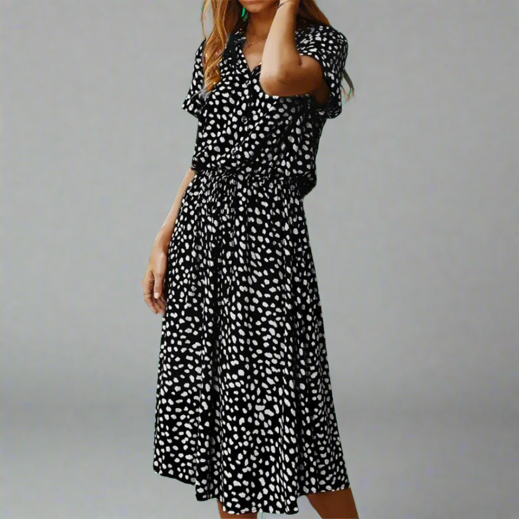 Vestido de Verano Hecho de Tejido Exquisito