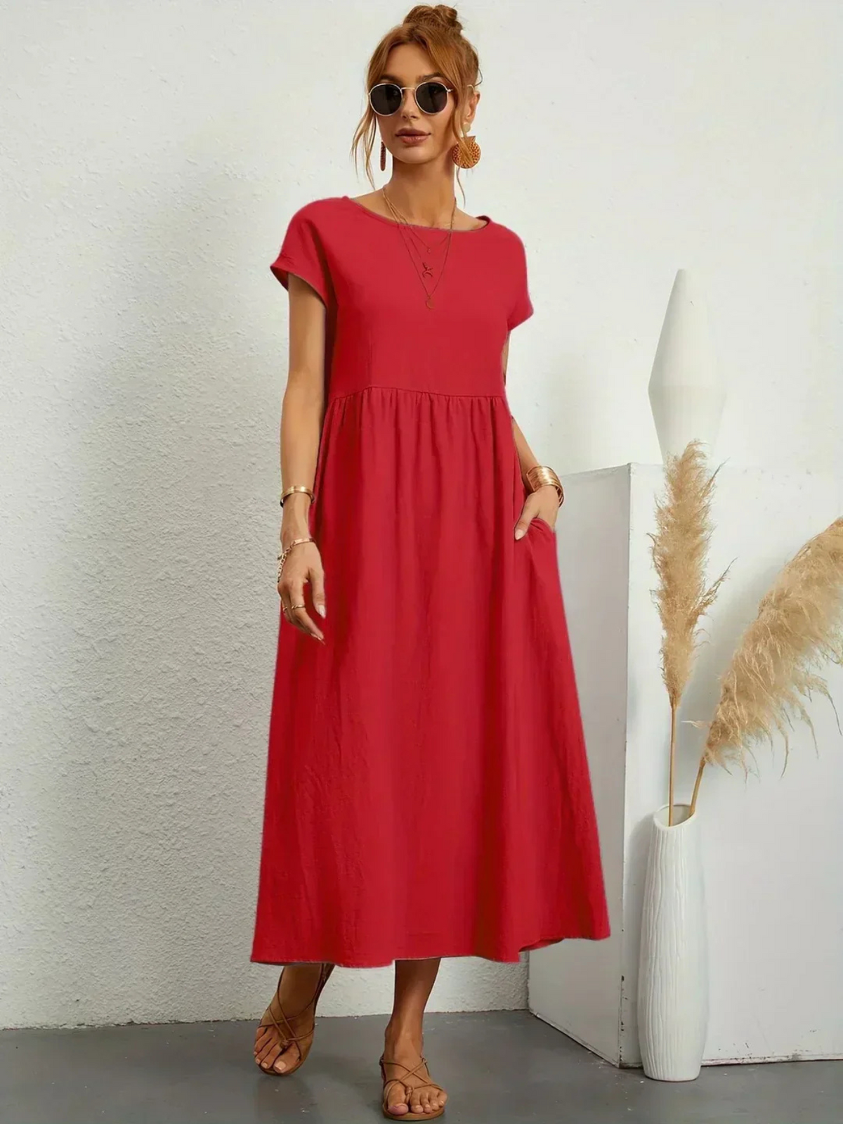 Jessica™ | Vestido Elegante de Cuello Redondo
