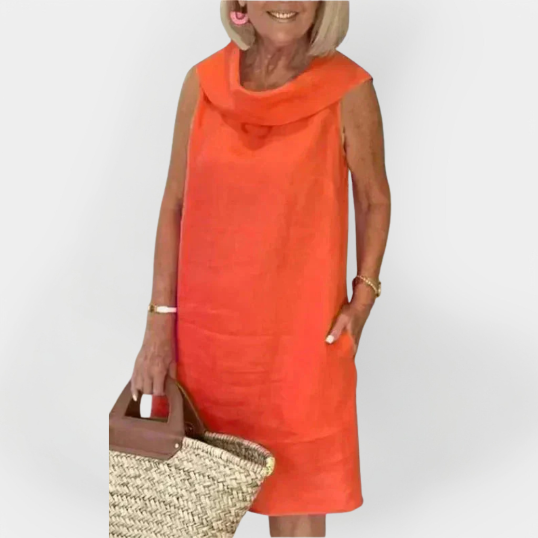 Vestido con Cuello Envueltos