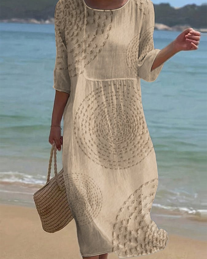 Vestido casual bordado para mujer