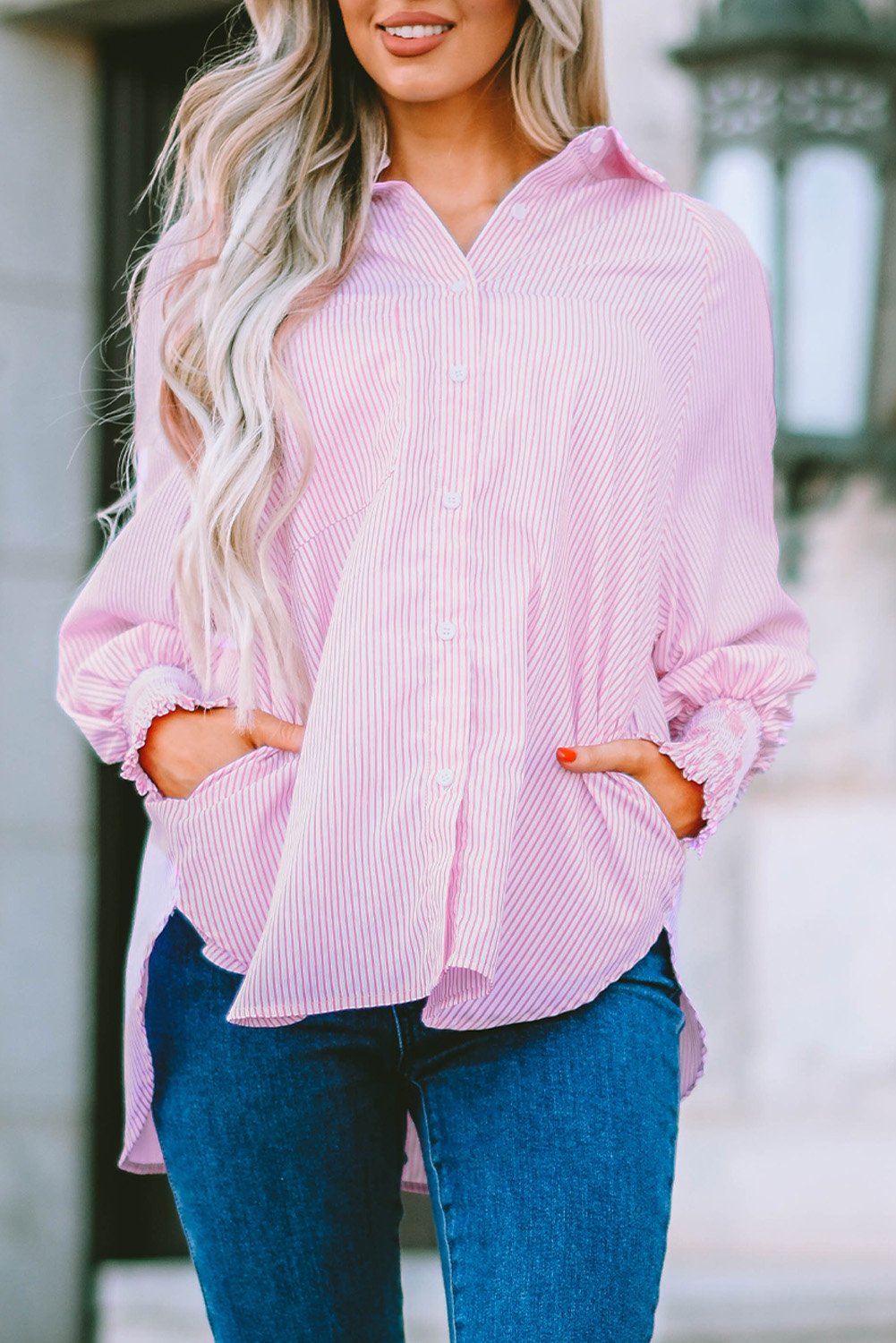 CAMISA OVERSIZE DE RAYAS