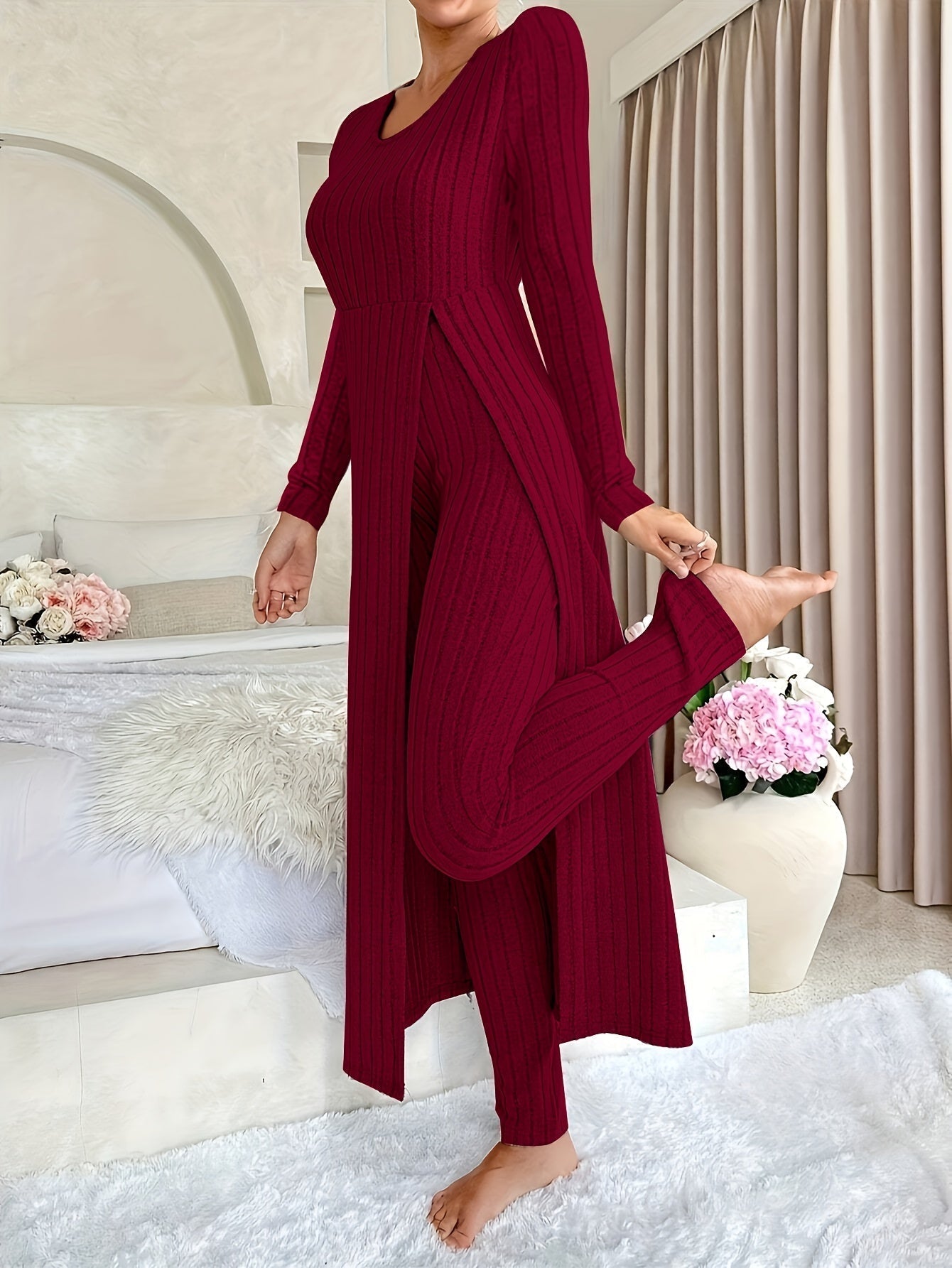 Aldea™ - Conjunto de Lounge de Dos Piezas con Diseño Acanalado y Confortable