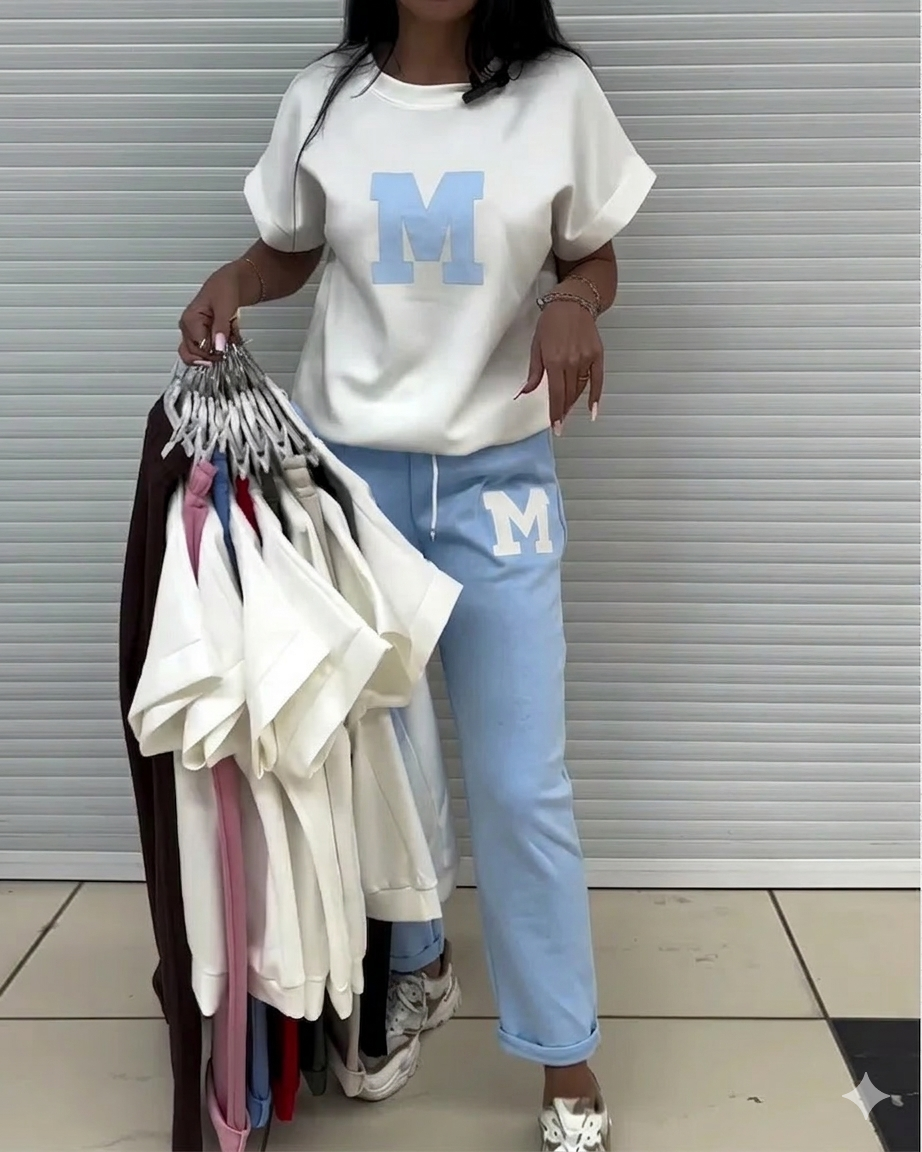 Conjunto de Ropa Casual Impresa para Mujeres