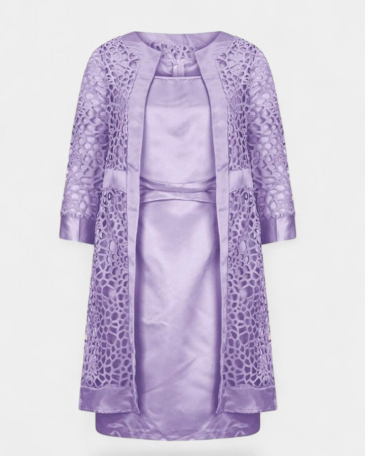 Freya Conjunto de Vestido de Dos Piezas con Encaje