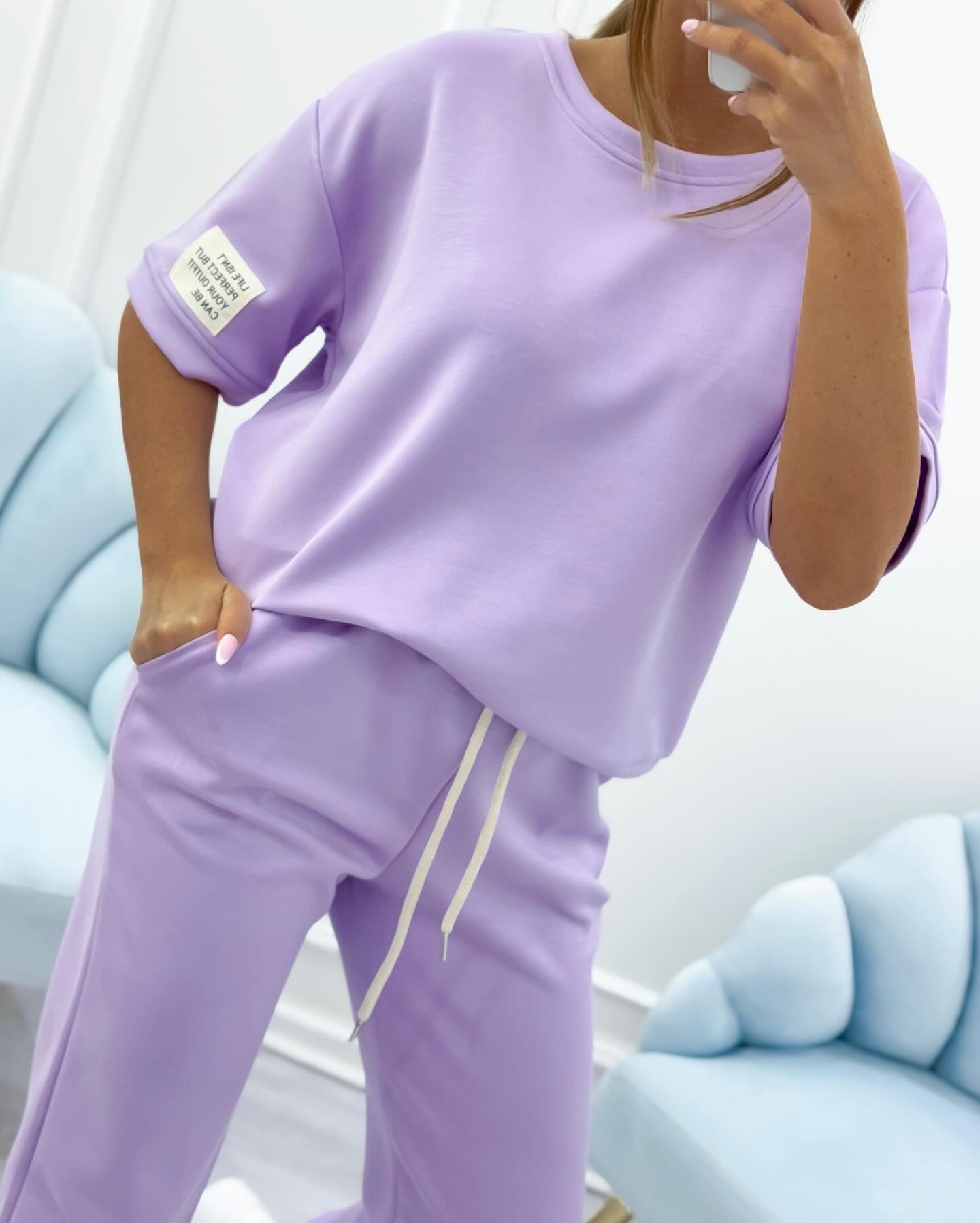 Conjunto Casual para Damas: Top Sólido y Pantalones