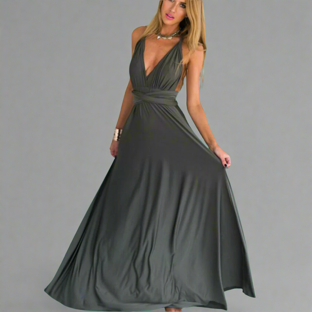 Vestido transformador hecho de tela exquisita