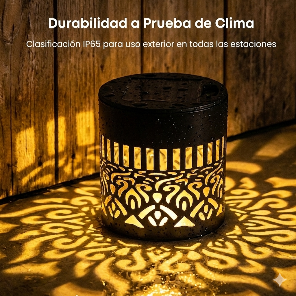 MandalaGlow — Lámpara Solar de Jardín |