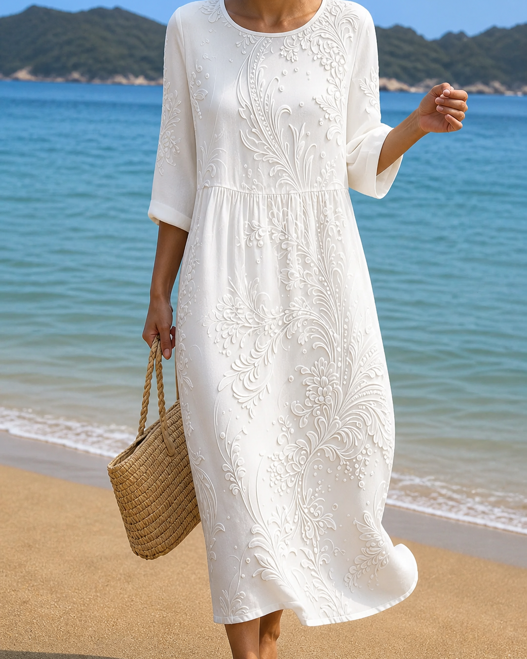Vestido casual de mujer con estampado floral