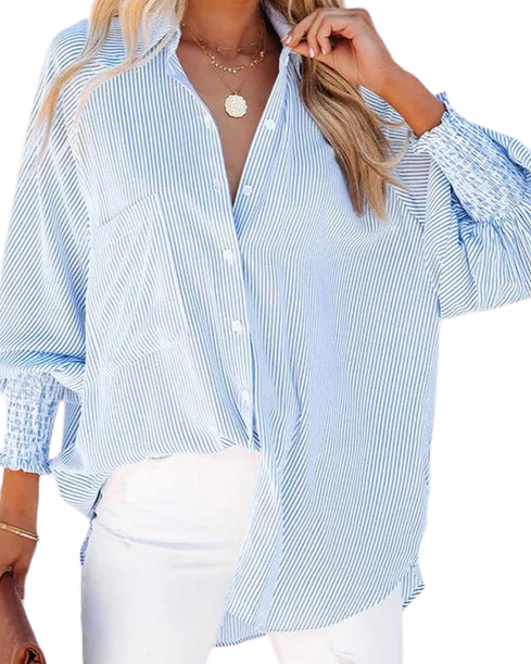 CAMISA OVERSIZE DE RAYAS