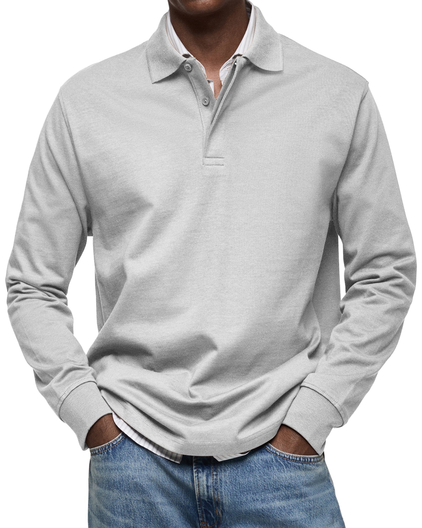ALJUR - POLO CASUAL DE MANGA LARGA