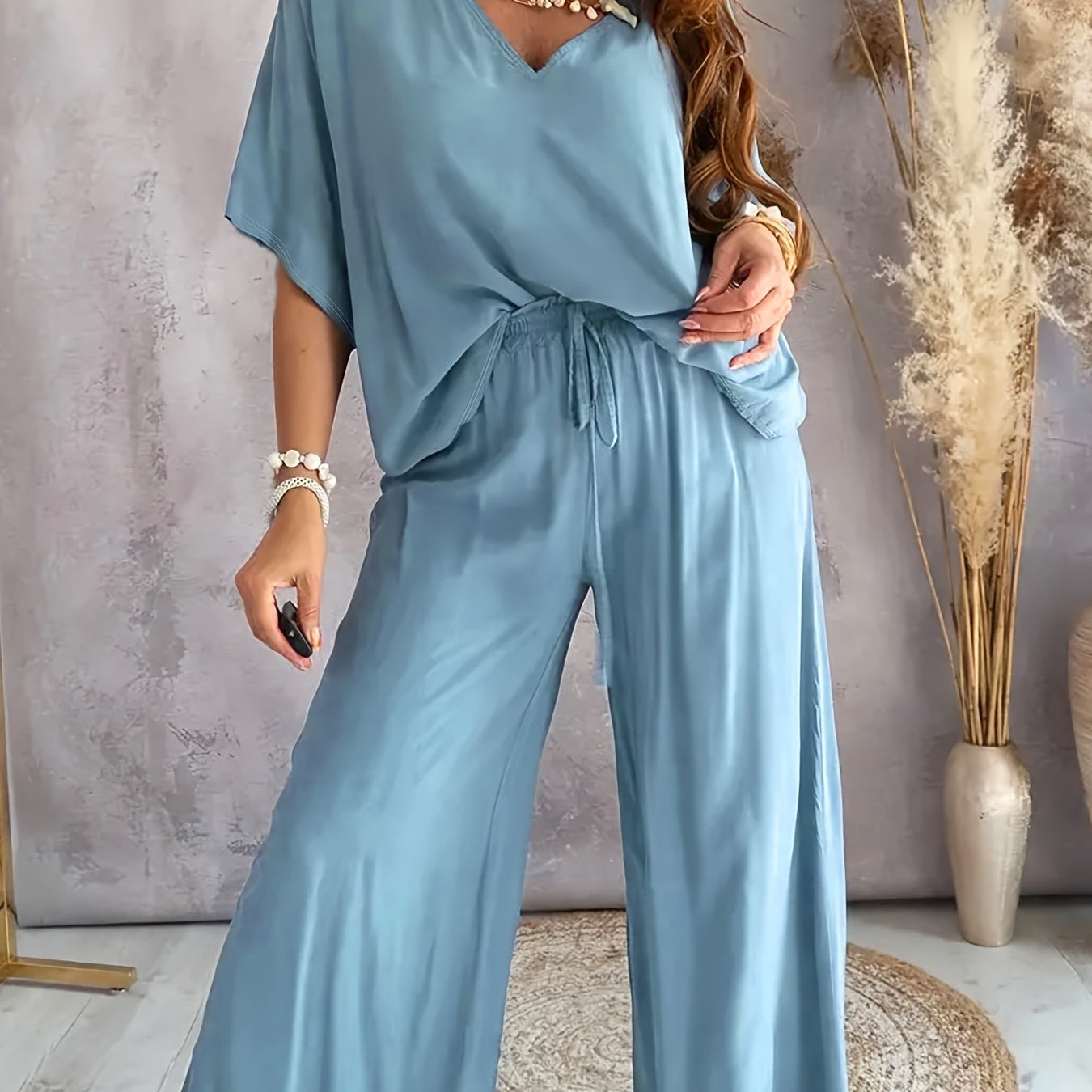Farah™ - Elegante Conjunto de Dos Piezas para Mujer en Color Sólido