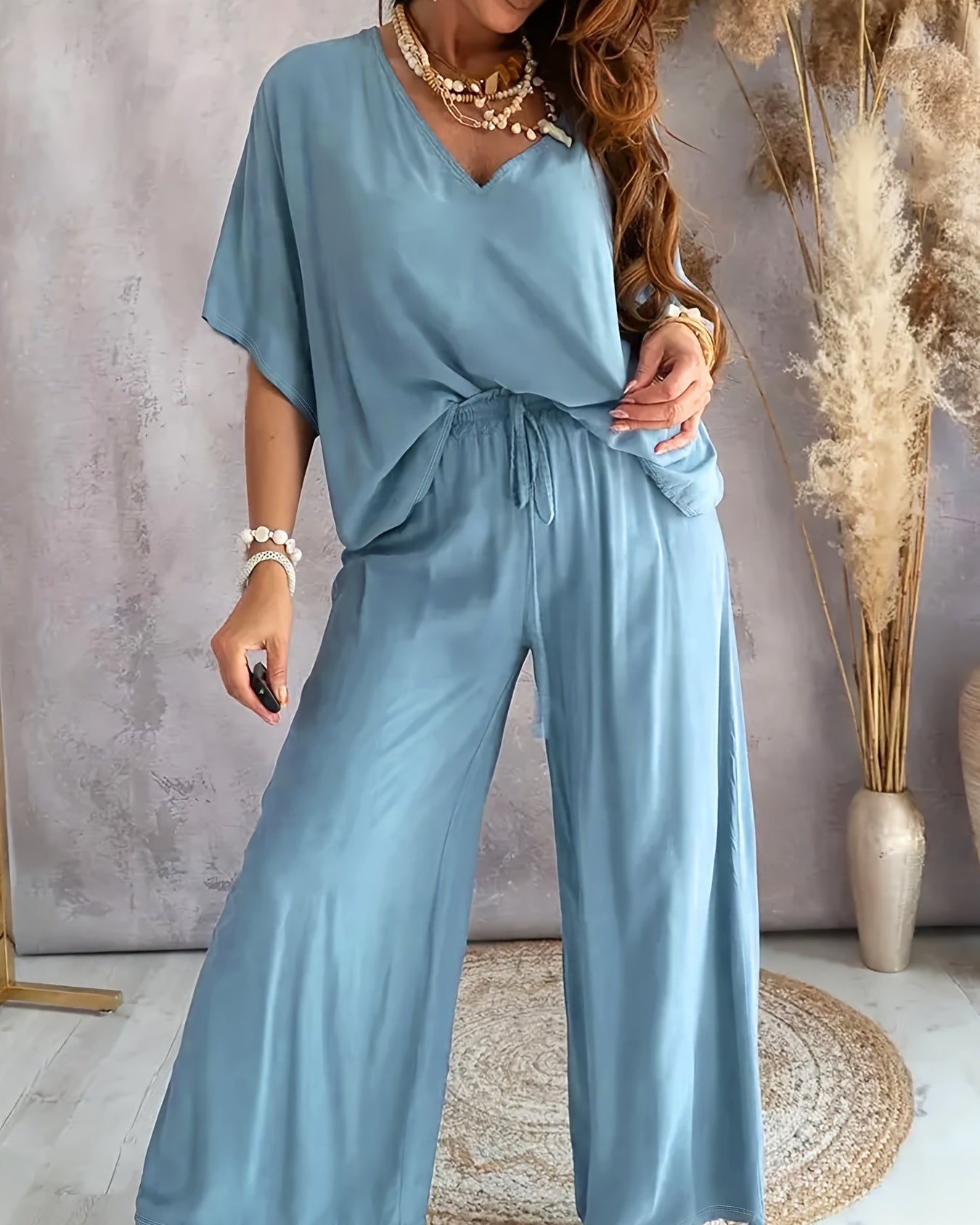 Farah™ - Elegante Conjunto de Dos Piezas para Mujer en Color Sólido
