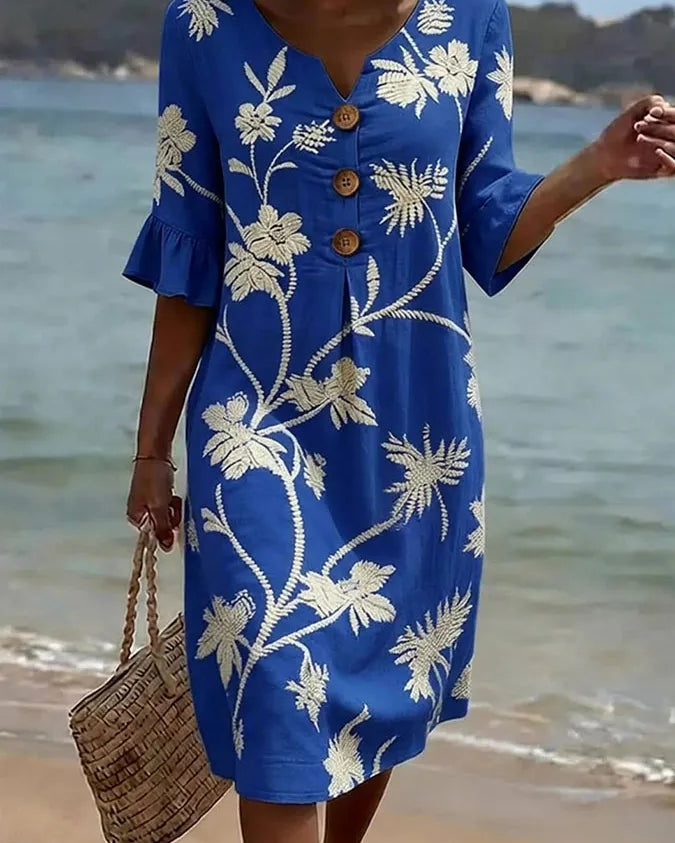Vestido casual de mujer con estampado floral