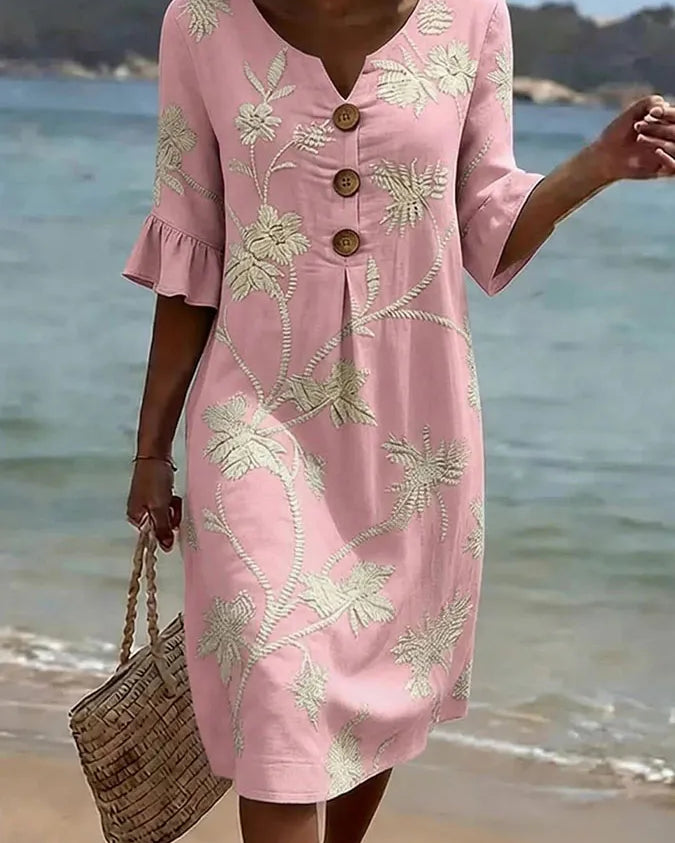 Vestido casual de mujer con estampado floral