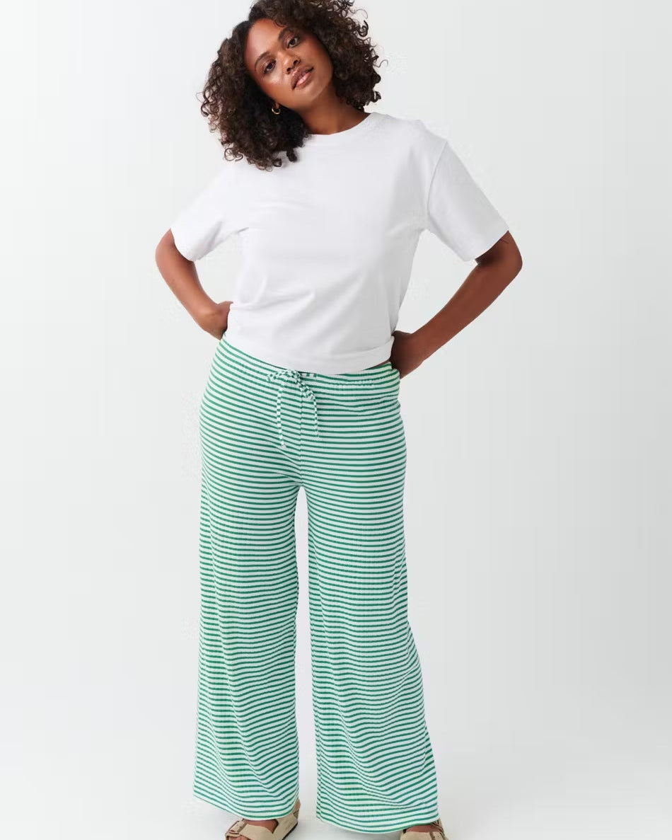 Eulalia | Pantalón de primavera para mujer con rayas y corte relajado