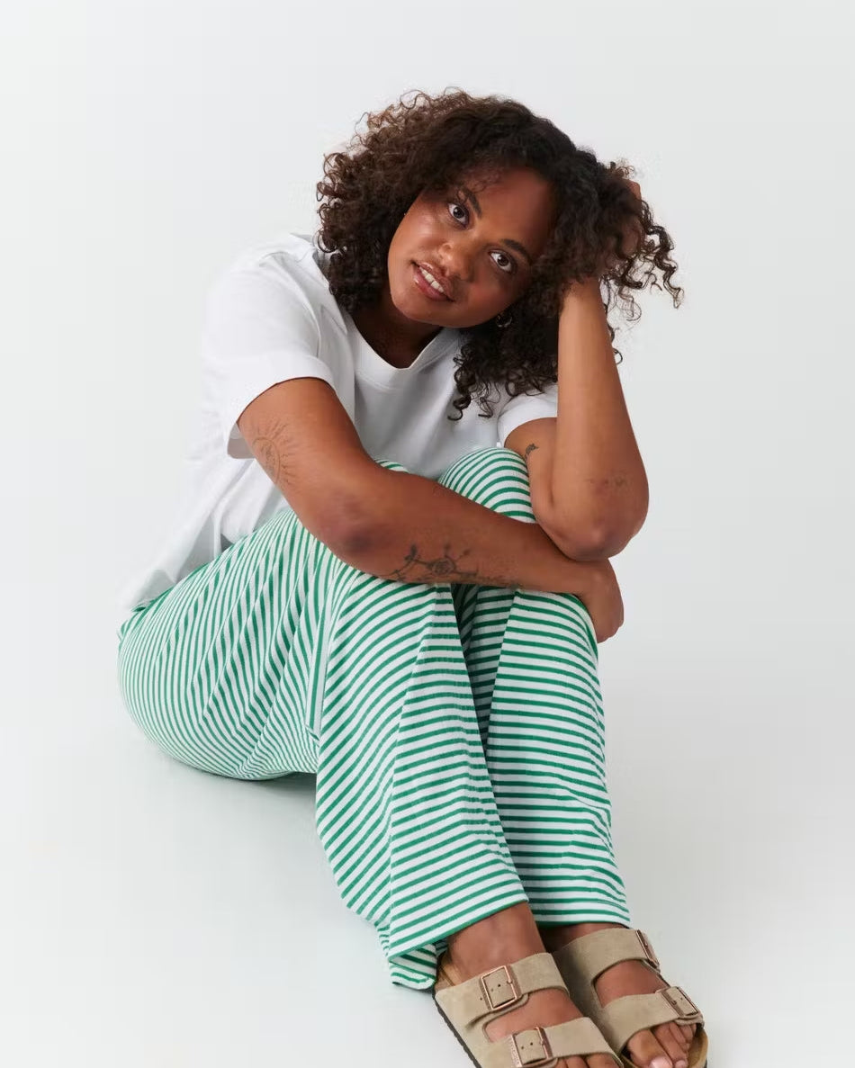 Eulalia | Pantalón de primavera para mujer con rayas y corte relajado