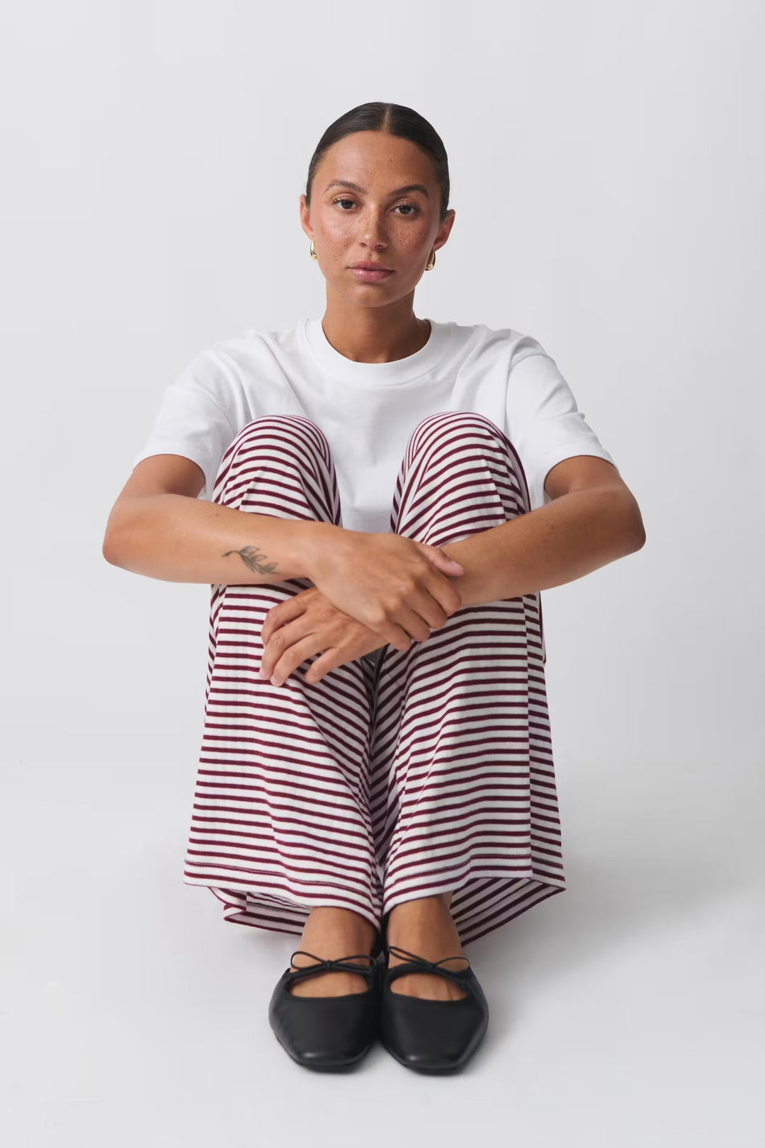 Eulalia | Pantalón de primavera para mujer con rayas y corte relajado