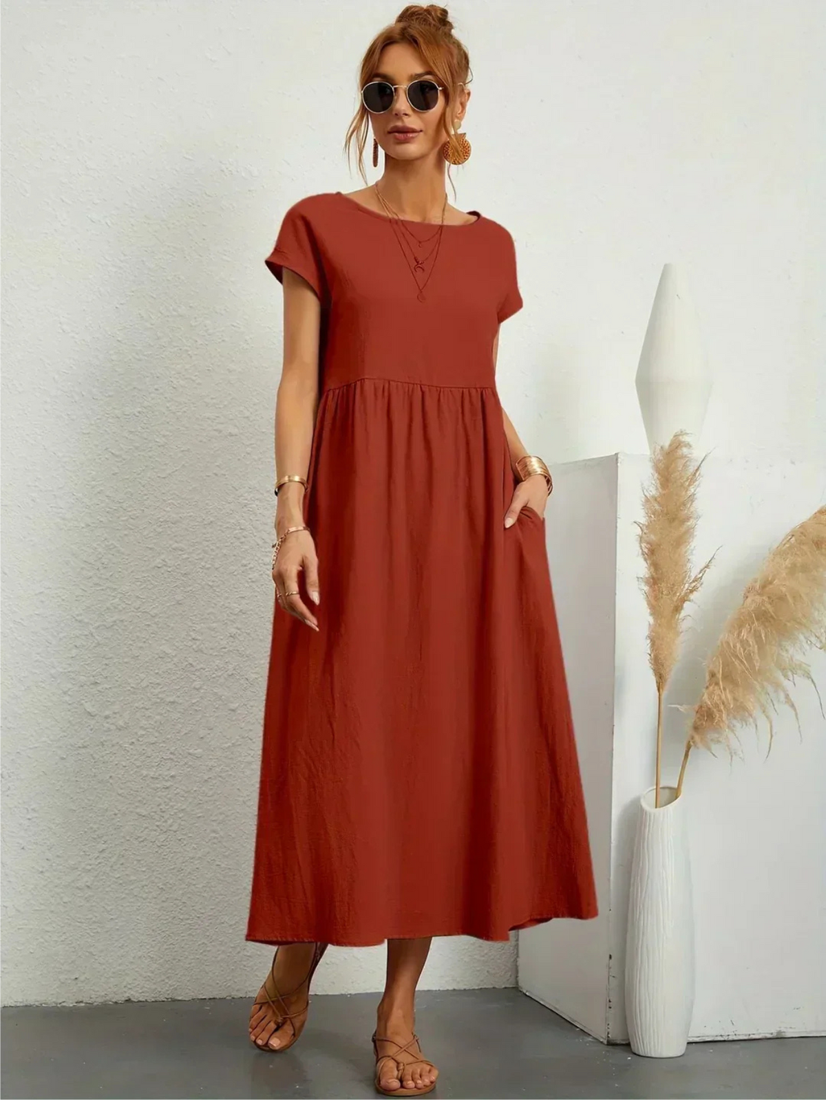 Jessica™ | Vestido Elegante de Cuello Redondo