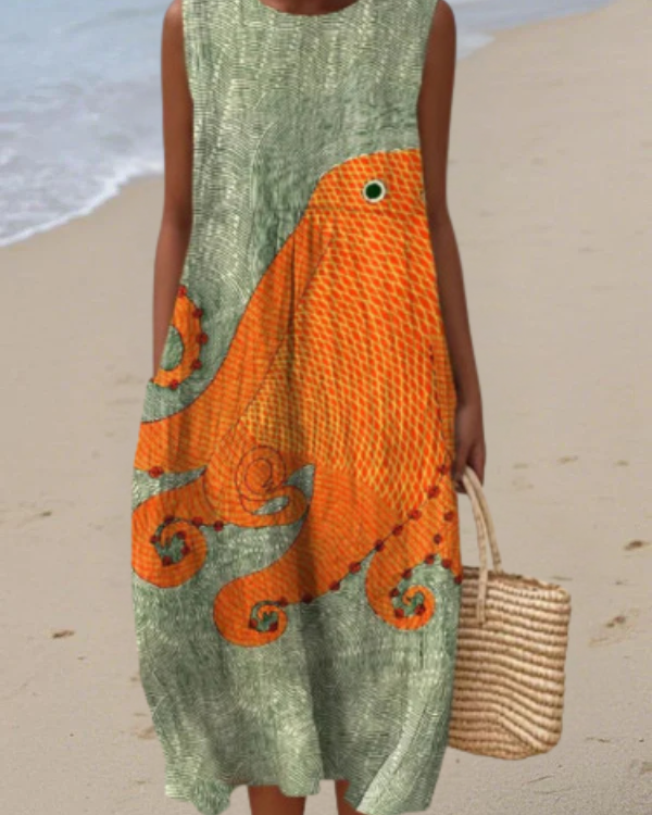 Giulia | Vestido Midi Oceánico