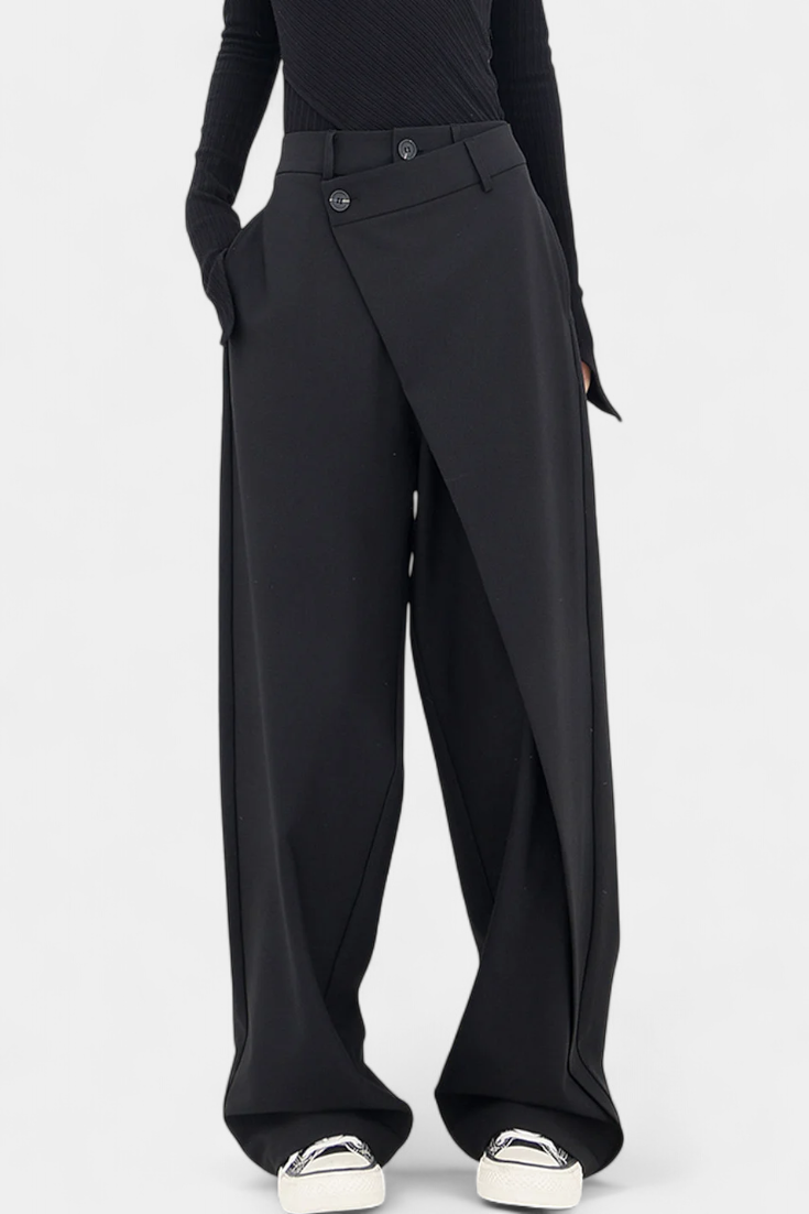Oaklyn | Pantalones Rectos con Drapado Moderno