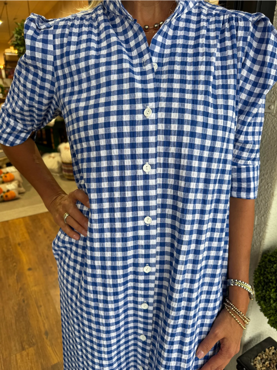 Deva | Vestido de Gingham Clásico