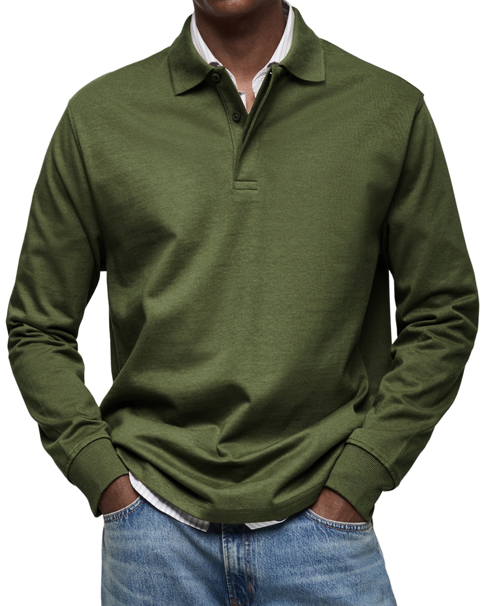 ALJUR - POLO CASUAL DE MANGA LARGA