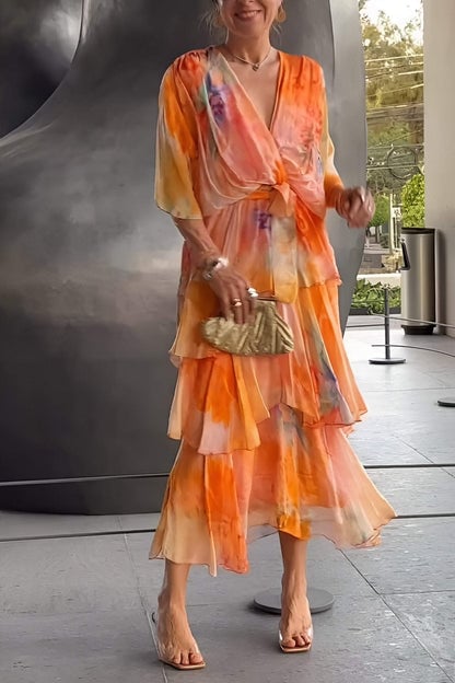 Linda | Vestido Elegante y Estiloso con Capas