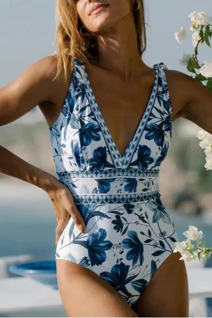 Ahria | Conjunto de Traje de Baño de Una Pieza Floral