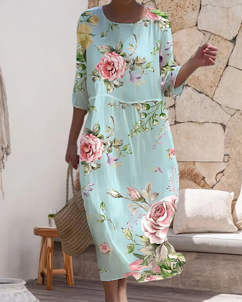 MARISOL - VESTIDO FLORAL MODERNO Y ELEGANTE