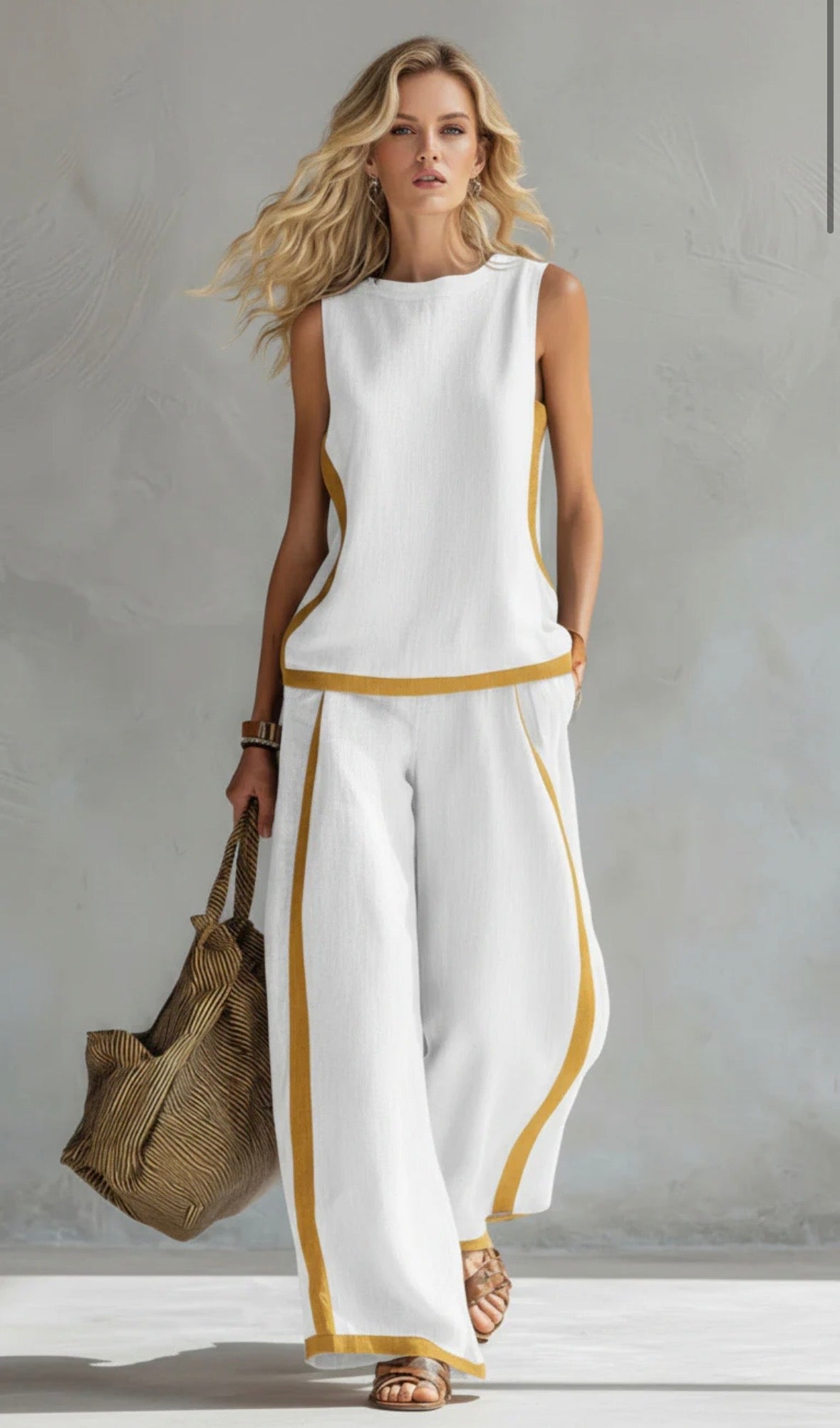 Leila™ | Conjunto Elegante de Algodón y Lino