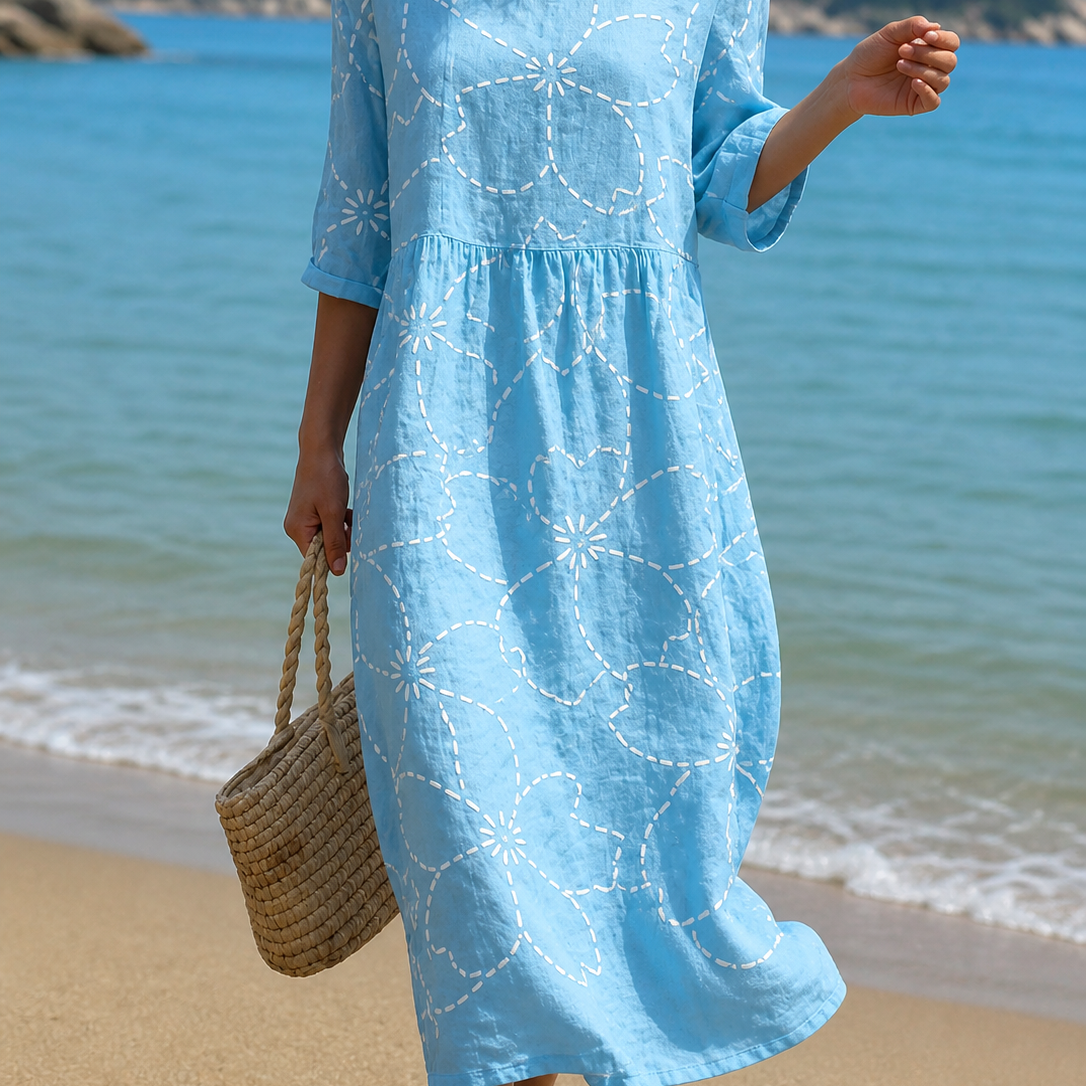 Vestido casual de mujer con estampado floral