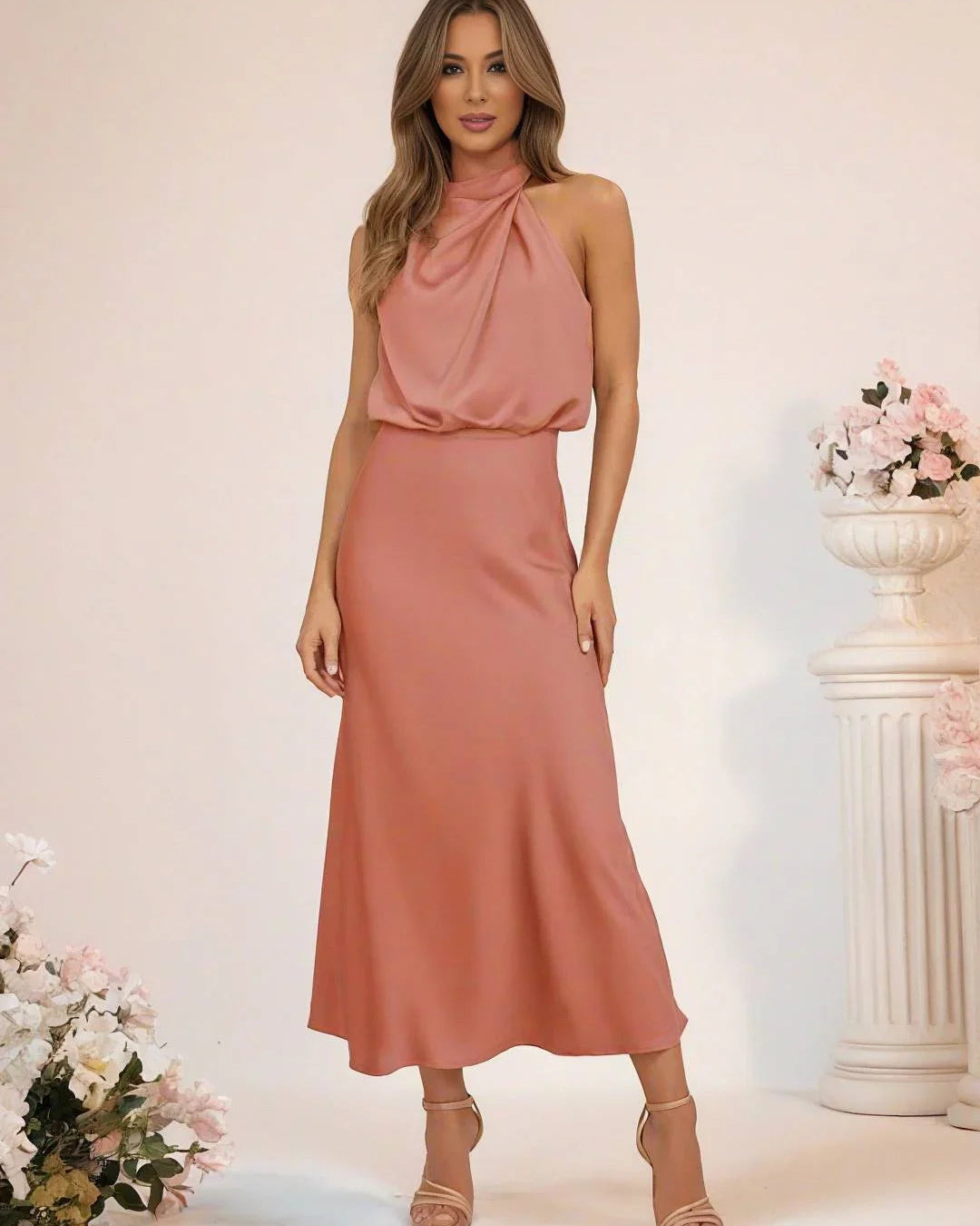 KANGANA | MAXI VESTIDO CUELLO HALTER