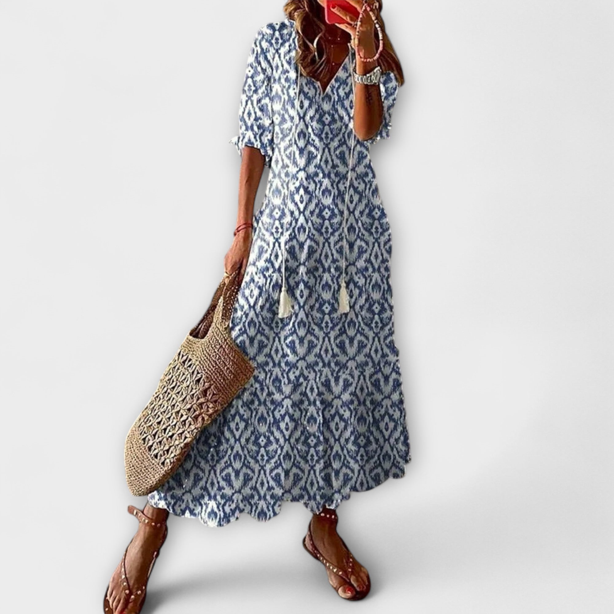 Anna – Vestido de verano bohemio para mujeres con una silueta fluida