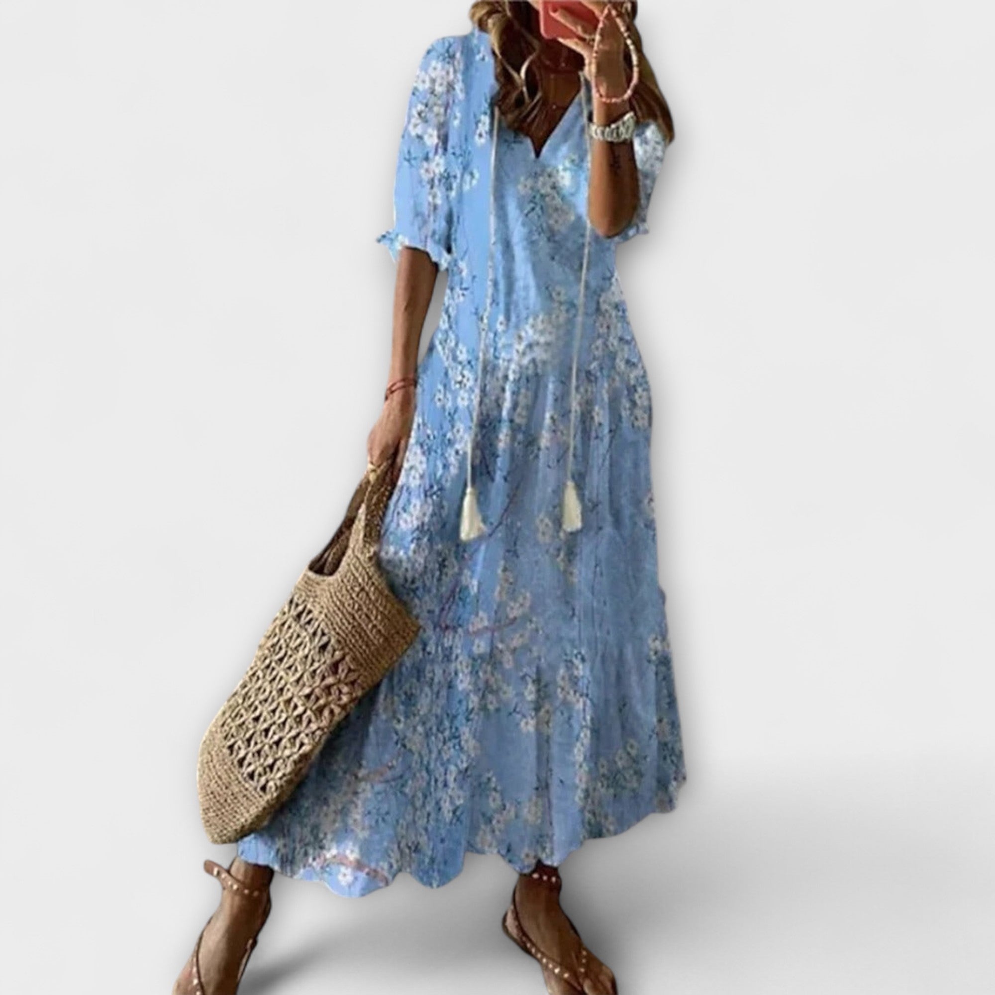 Anna – Vestido de verano bohemio para mujeres con una silueta fluida