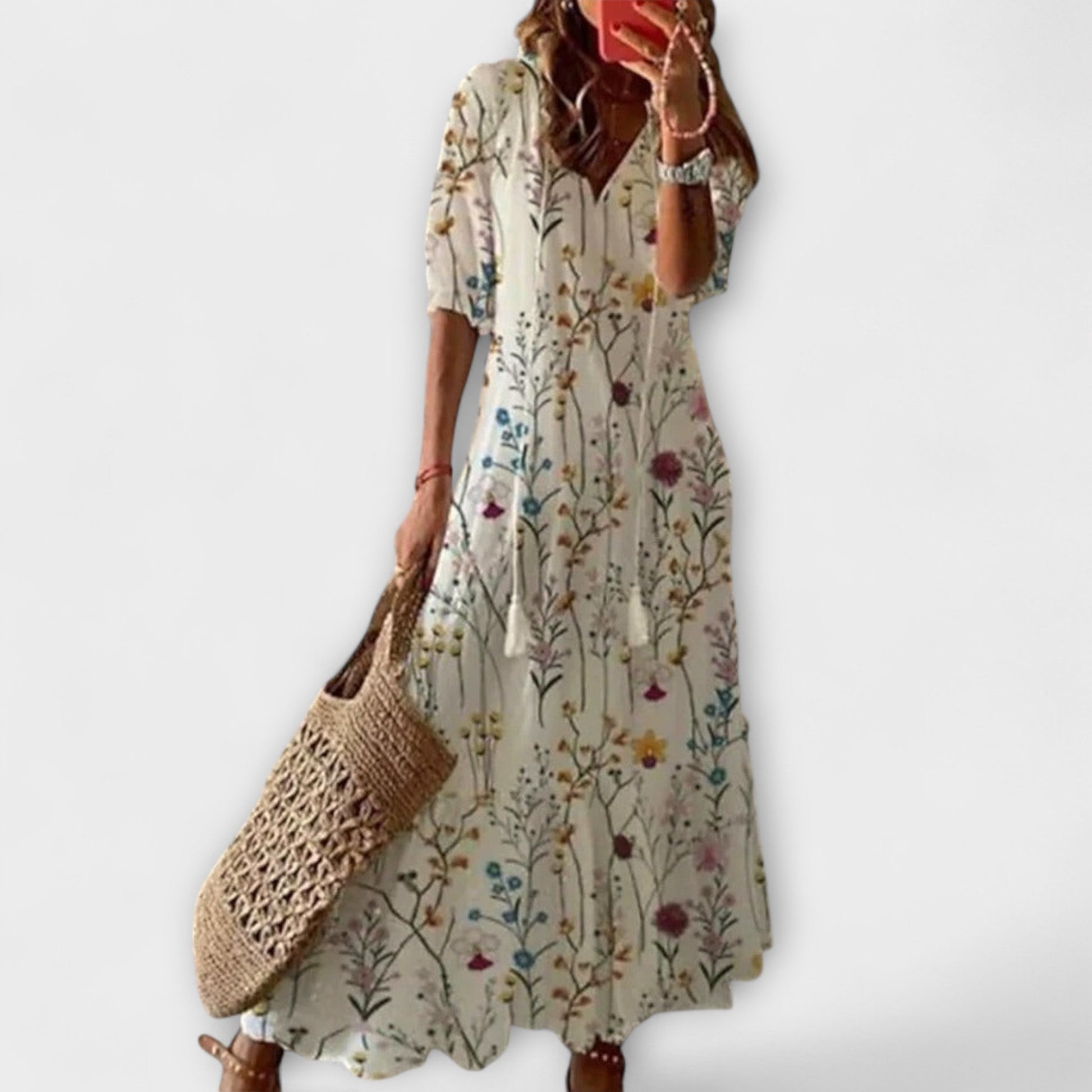 Anna – Vestido de verano bohemio para mujeres con silueta fluida