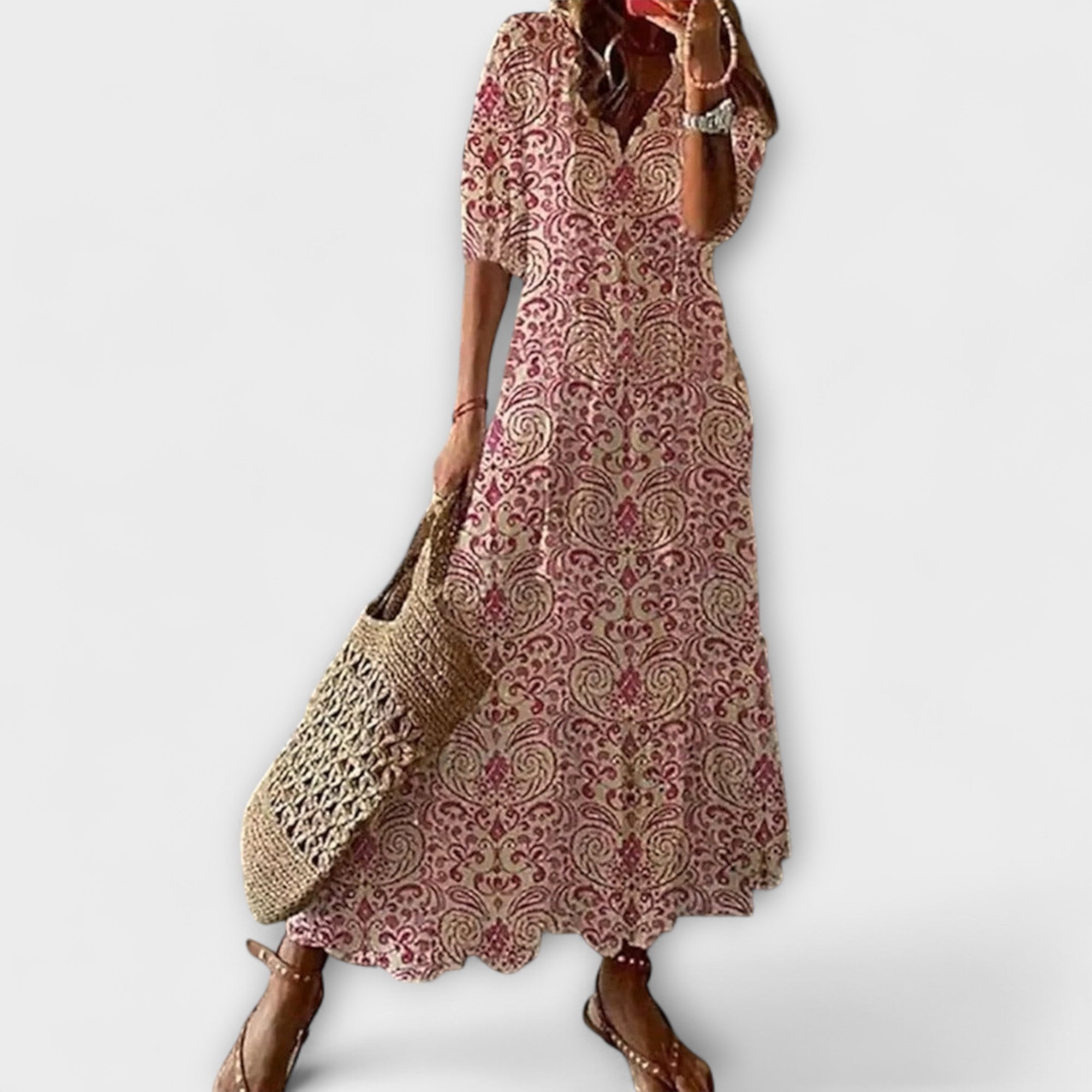 Anna – Vestido de verano bohemio para mujeres con silueta fluida