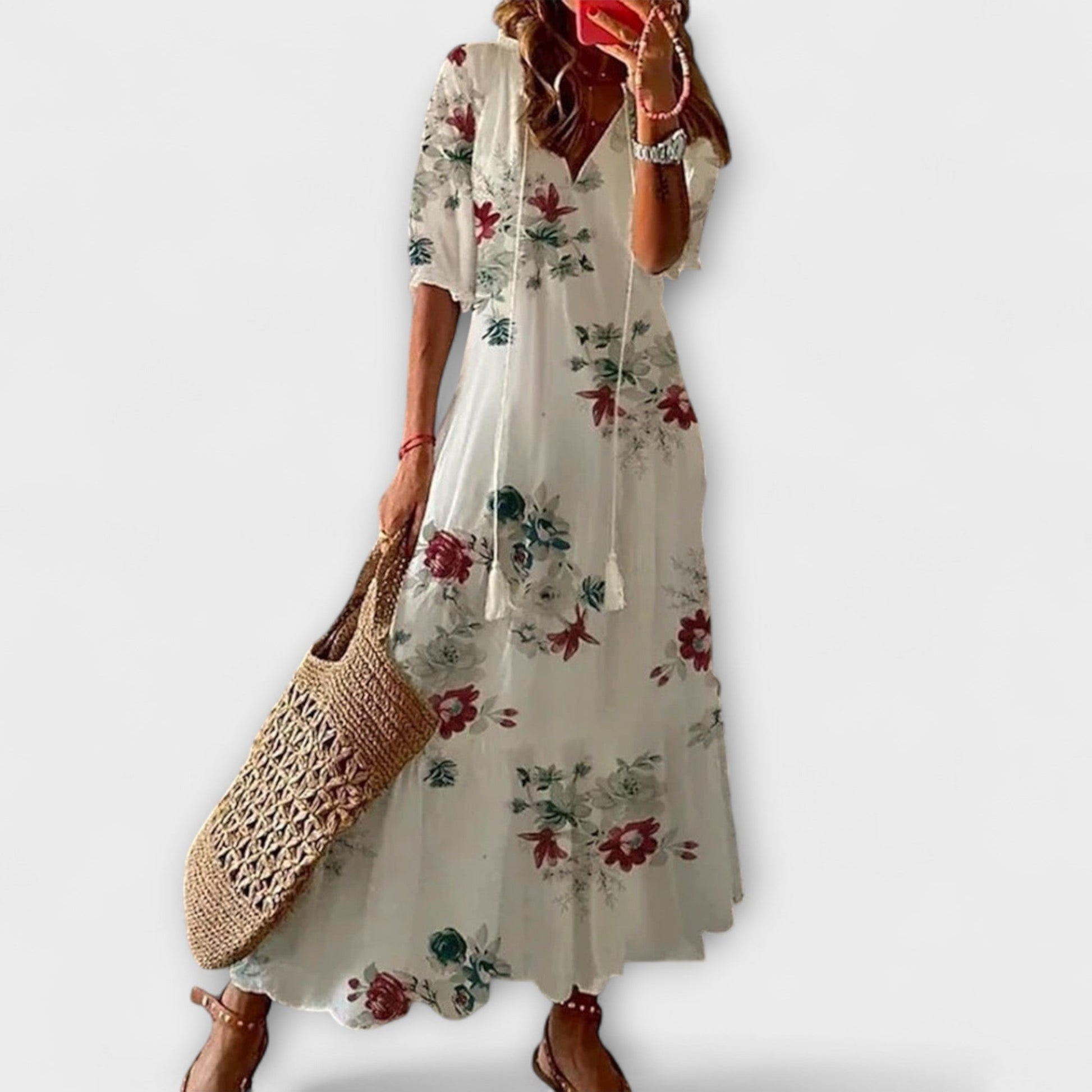 Anna – Vestido de verano bohemio para mujeres con una silueta fluida