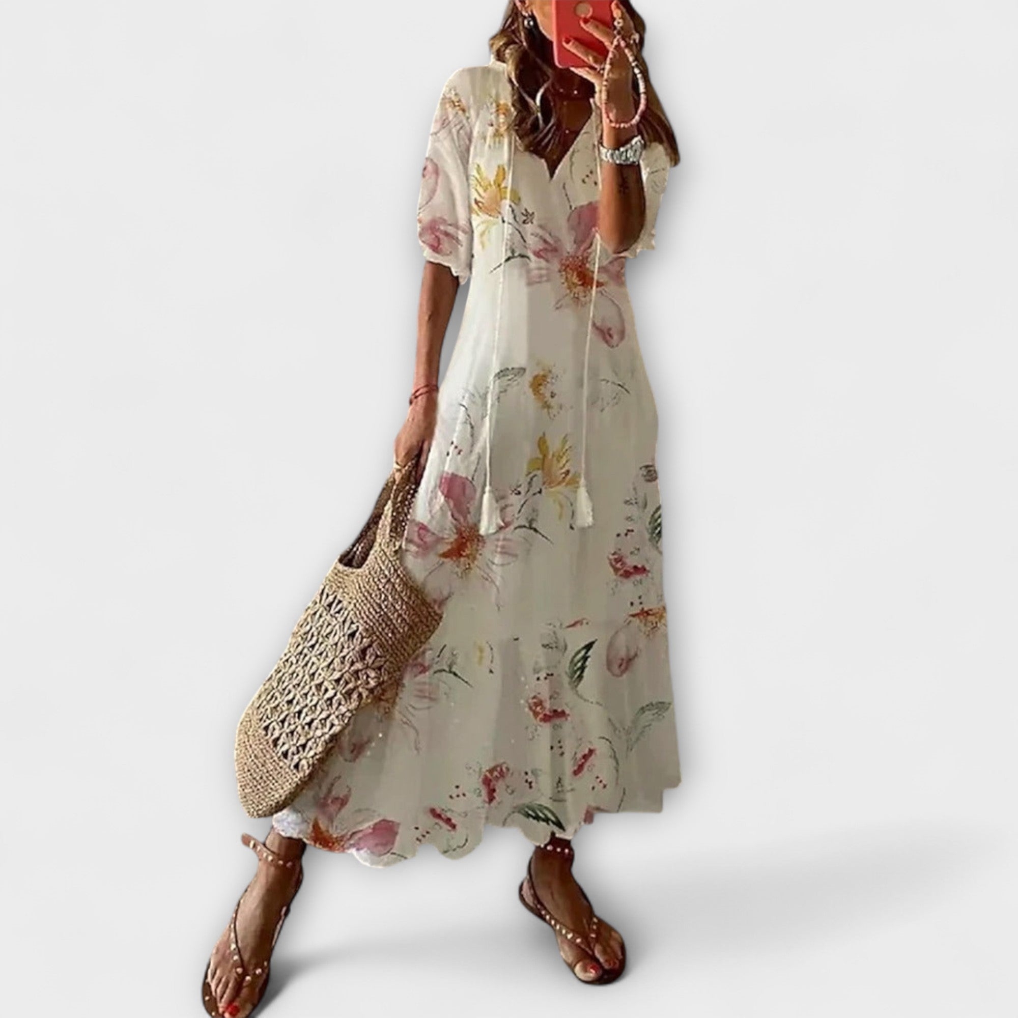 Anna – Vestido de verano bohemio para mujeres con una silueta fluida