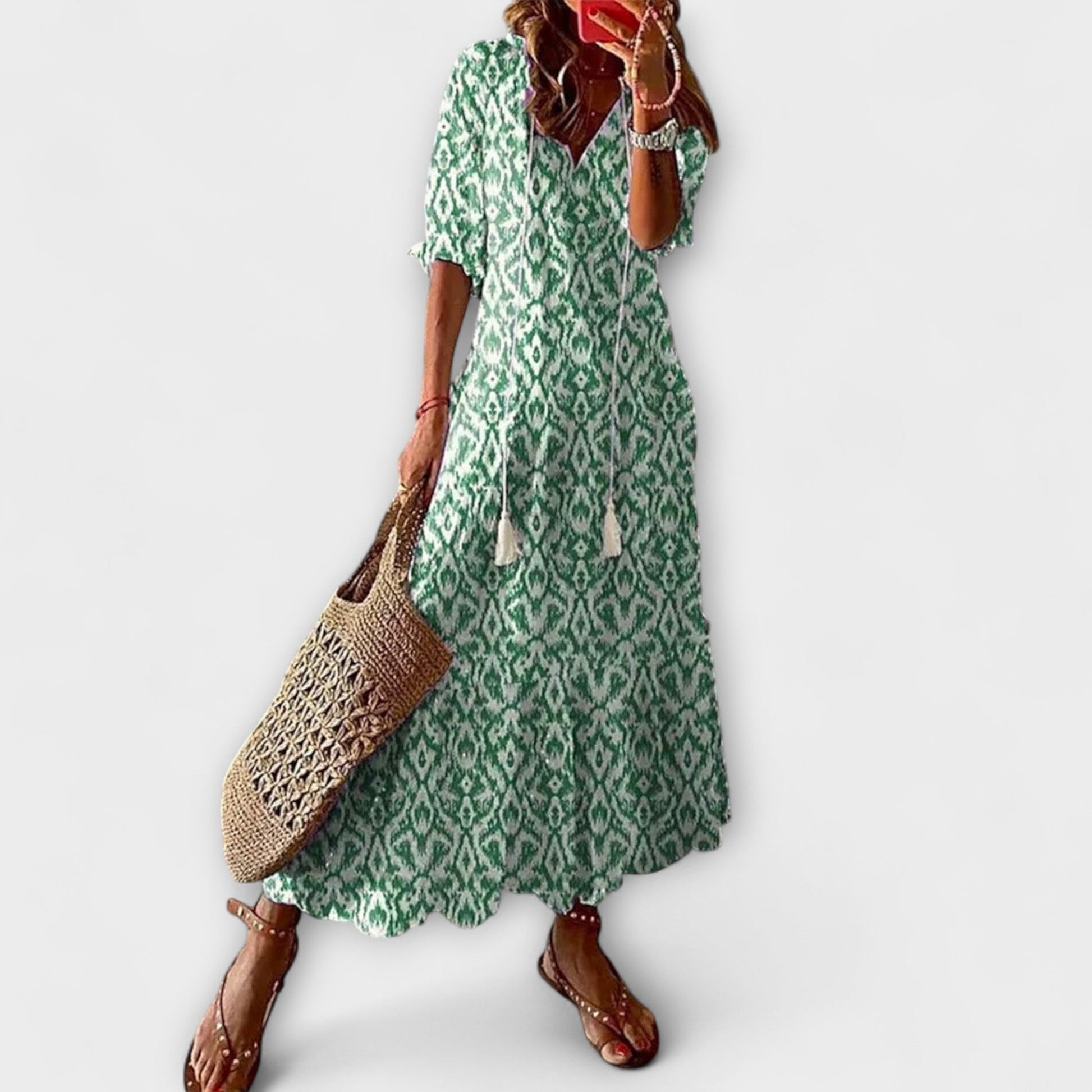 Anna – Vestido de verano bohemio para mujeres con una silueta fluida