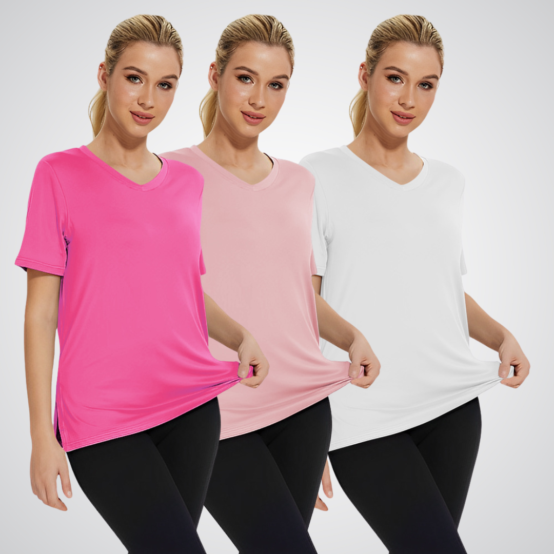 OLIVIA – CAMISETA V-NECK PARA EL DÍA A DÍA (PAQUETE DE 3)
