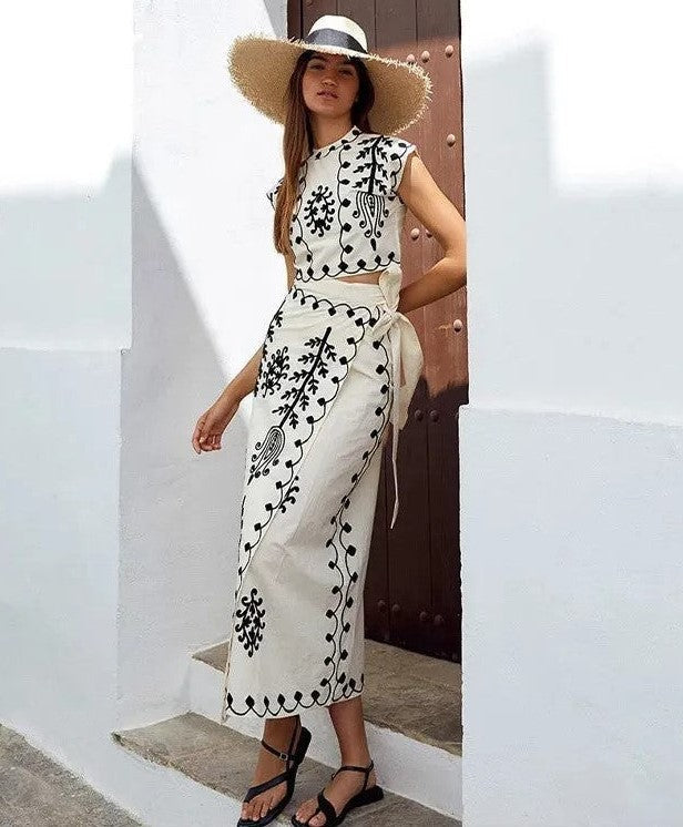 Camilla™ | Conjunto Impreso, Top y Falda