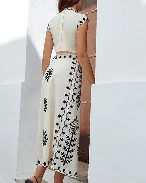 Camilla™ | Conjunto Impreso, Top y Falda