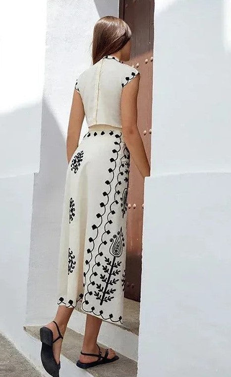 Camilla™ | Conjunto Impreso, Top y Falda