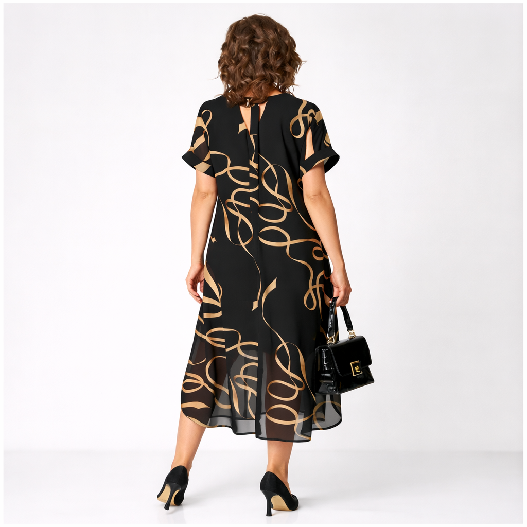 Pavla – Vestido Elegante de Manga Corta