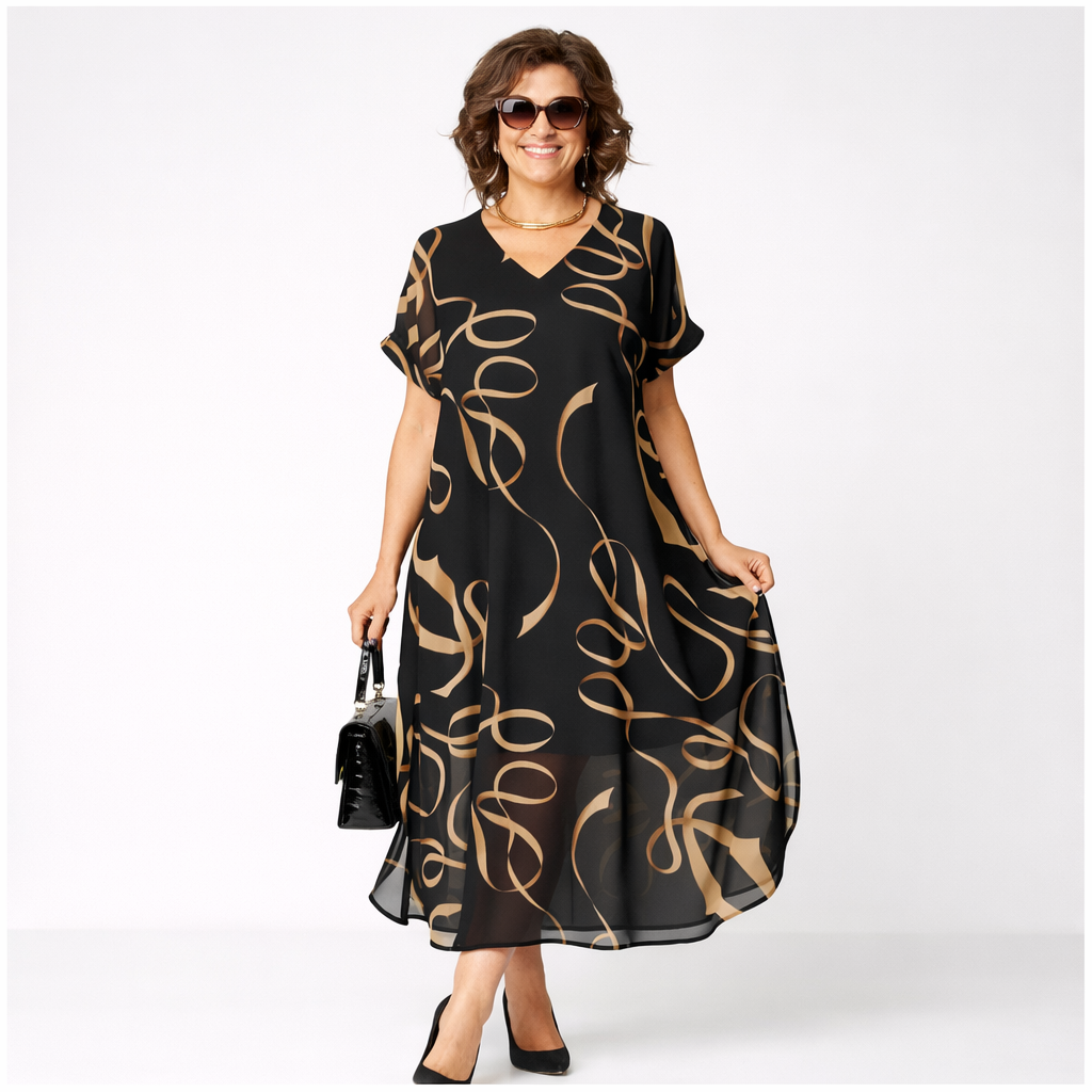 Pavla – Vestido Elegante de Manga Corta